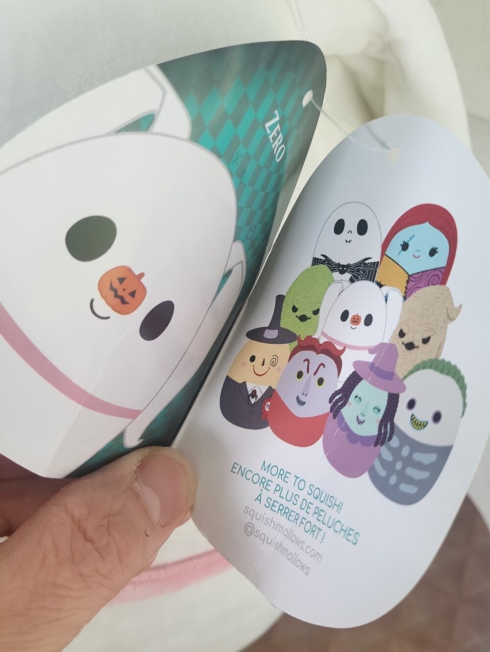 NWT Squishmallows Zero Ghost Dog Nightmare Before Christmas 14" Plushie Toy 2021 - Picture 9 of 13